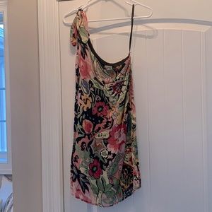 Free People One Shoulder Floral Print Dress